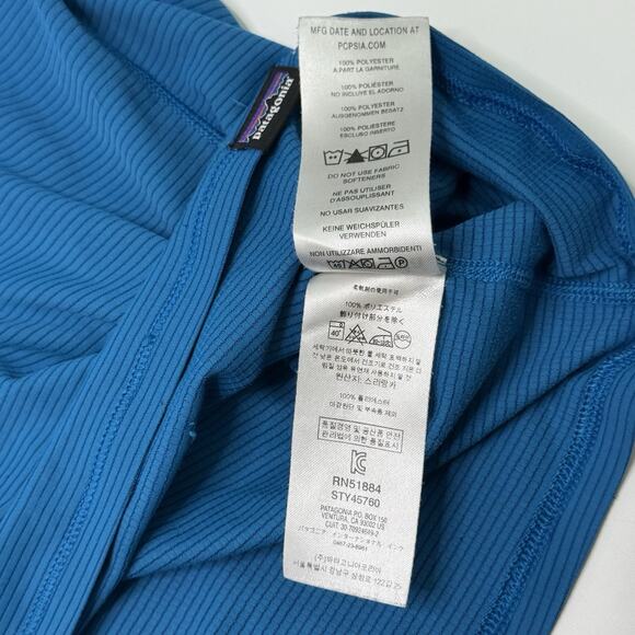 Patagonia Shirt Mens Medium Blue Capilene Layering Outdoor Casual Pullover Crew - Picture 6 of 11